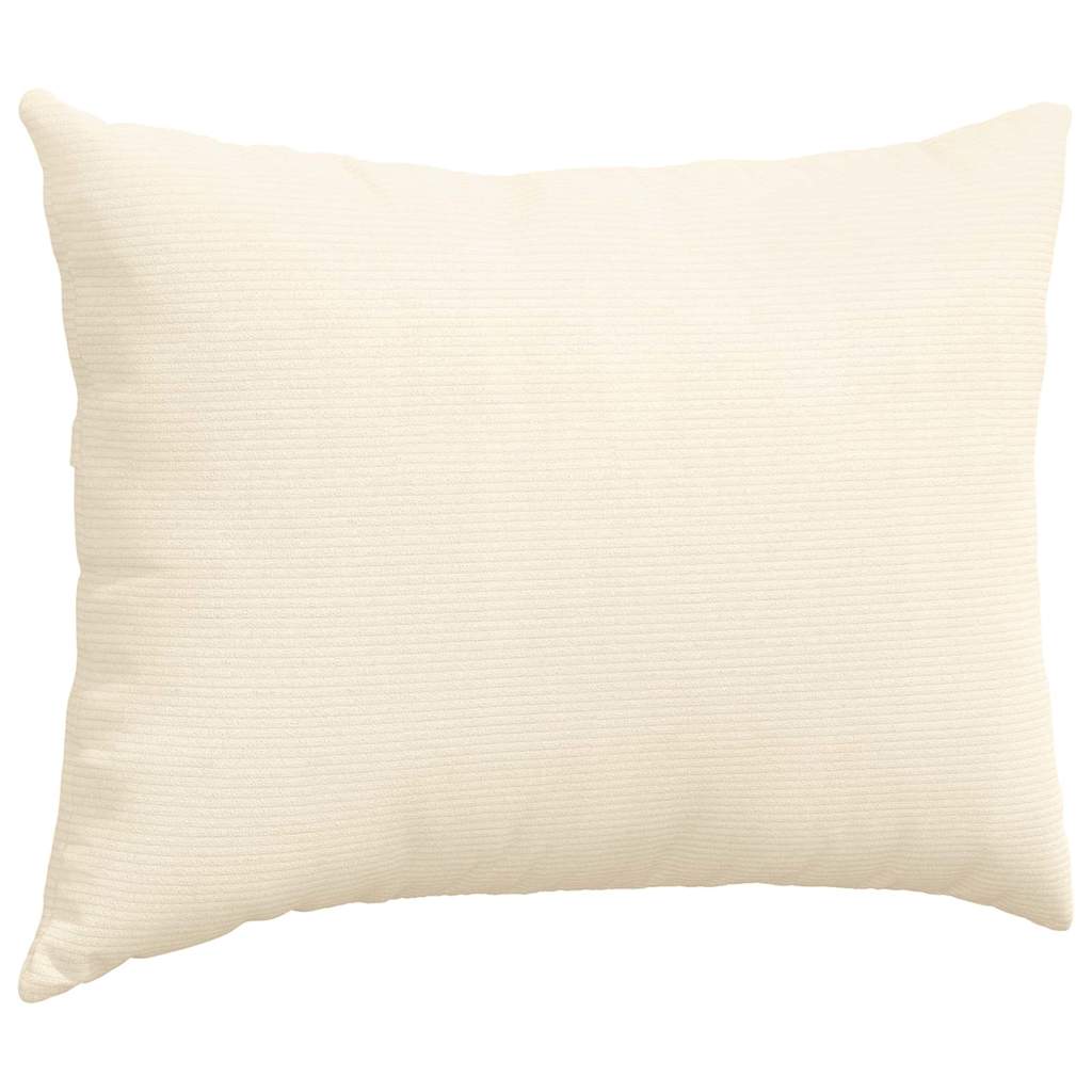 Sofa Pillows 2 pcs Cream 70 x 50 cm Corduroy Fabric
